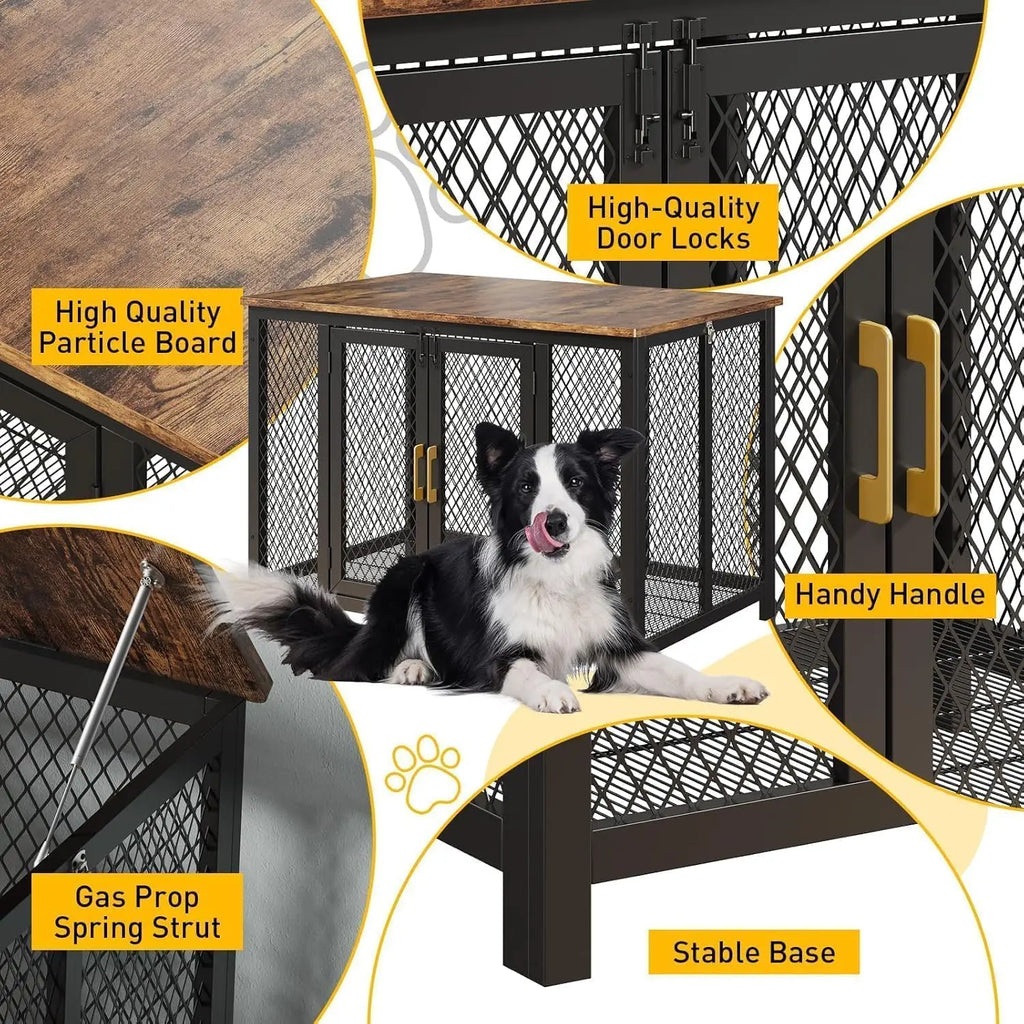 2 in 1 Wooden Dogs Cage & Decorative End Table