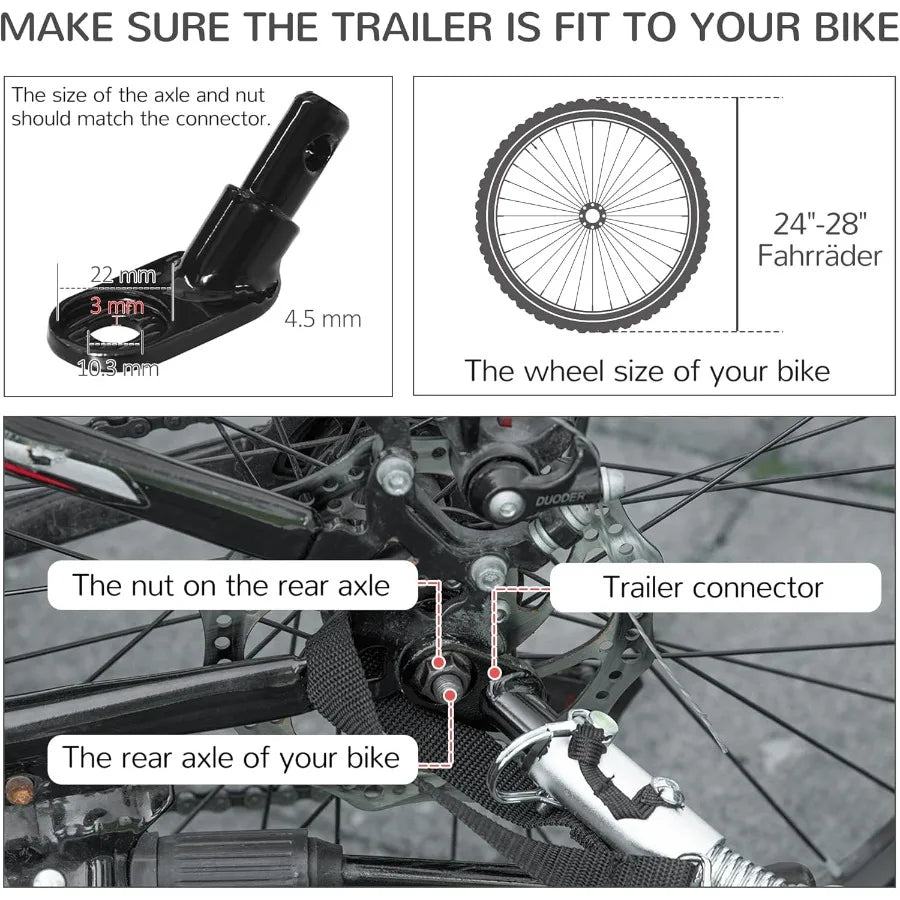 Pets Large Dog Bike Trailer Stroller