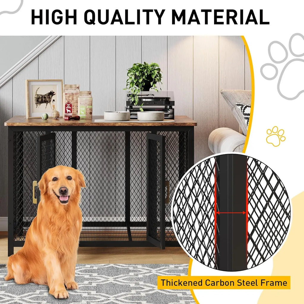 2 in 1 Wooden Dogs Cage & Decorative End Table