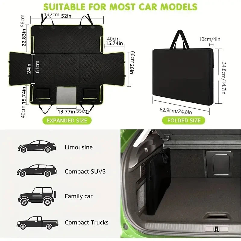 Car Rear Seat Extender For Pets,  Waterproof