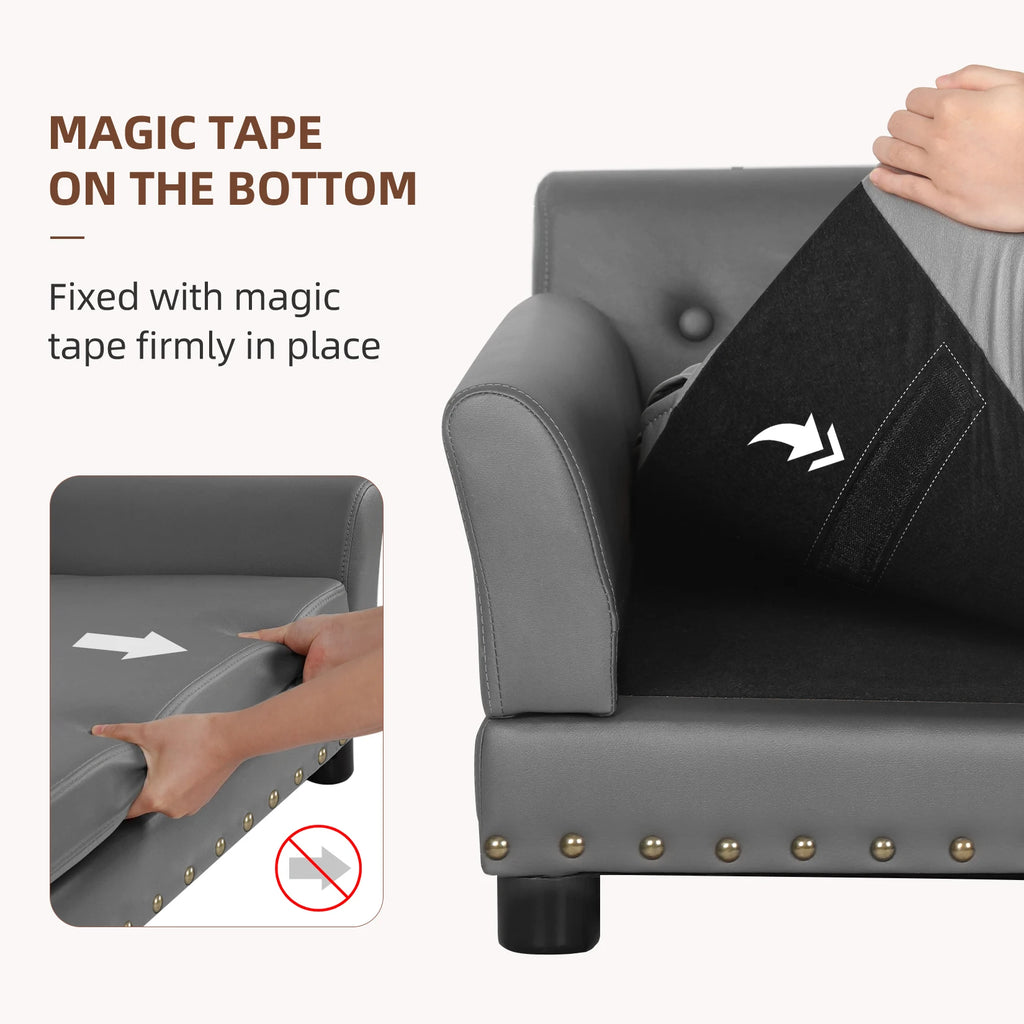 Elevated Dog Bed Sofa Microfiber Leather Cover Luxurious Extra Large Pet