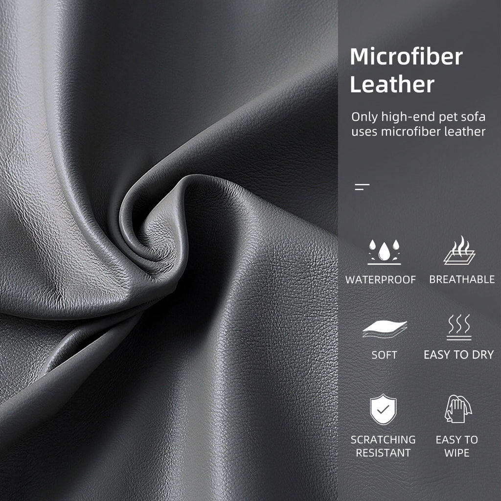 Elevated Dog Bed Sofa Microfiber Leather Cover Luxurious Extra Large Pet