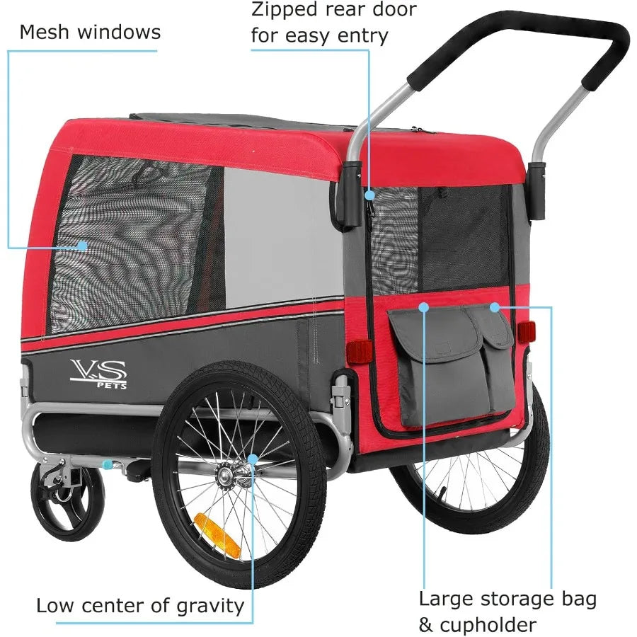 Pets Large Dog Bike Trailer Stroller