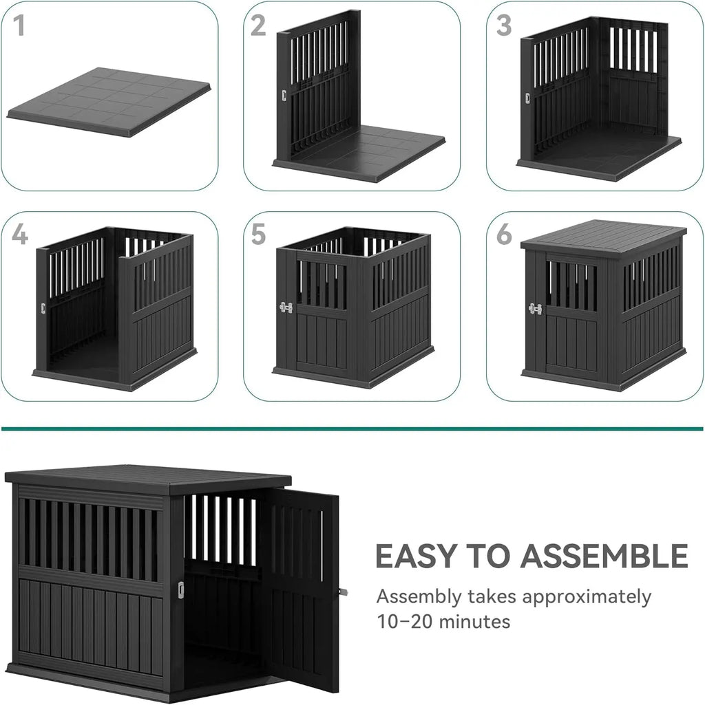 Furniture-Style Dog Crate Nightstand,