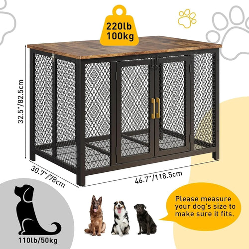 2 in 1 Wooden Dogs Cage & Decorative End Table