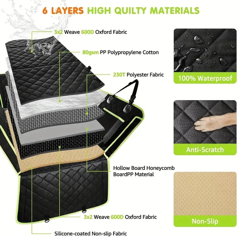 Car Rear Seat Extender For Pets,  Waterproof