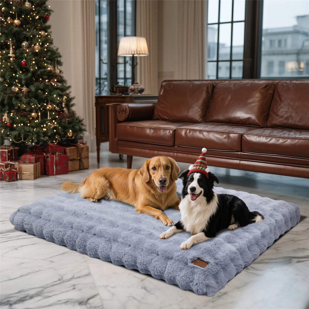 Fluffy Dog Crate Bed for Extra Large Dogs,