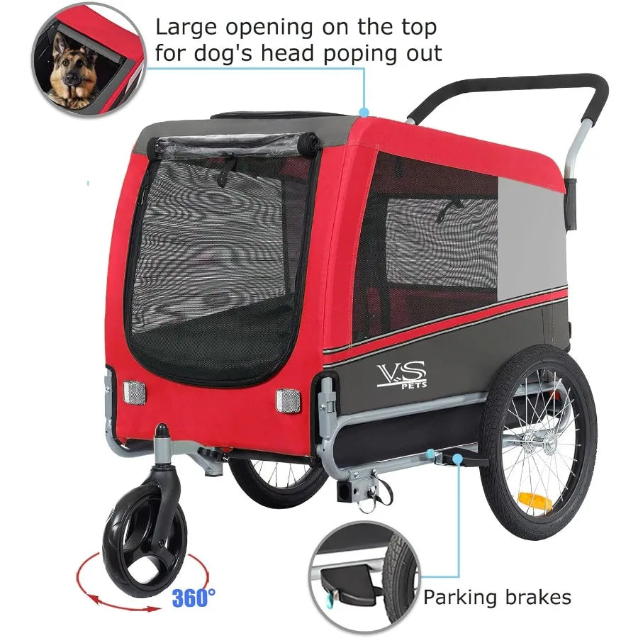 Pets Large Dog Bike Trailer Stroller