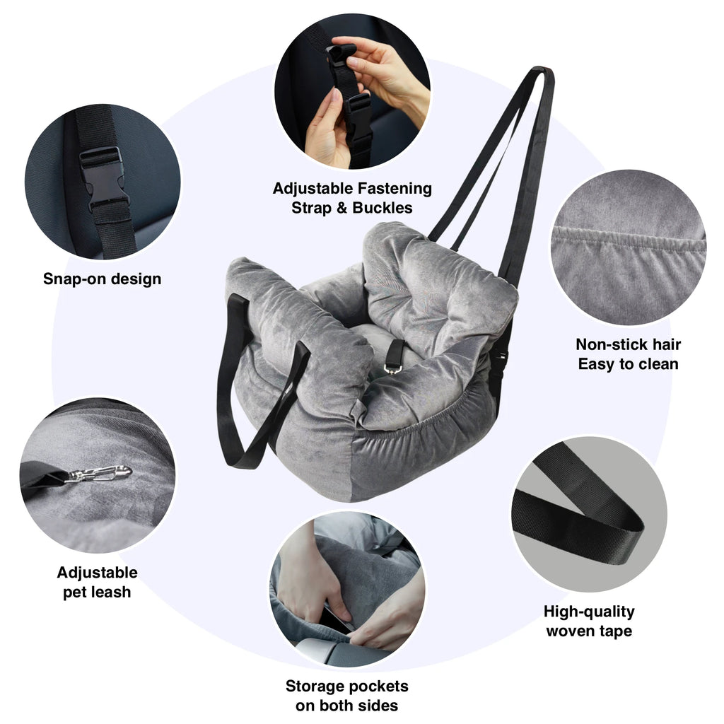 Travel Dog Booster Seat for Small Medium Dogs Cats