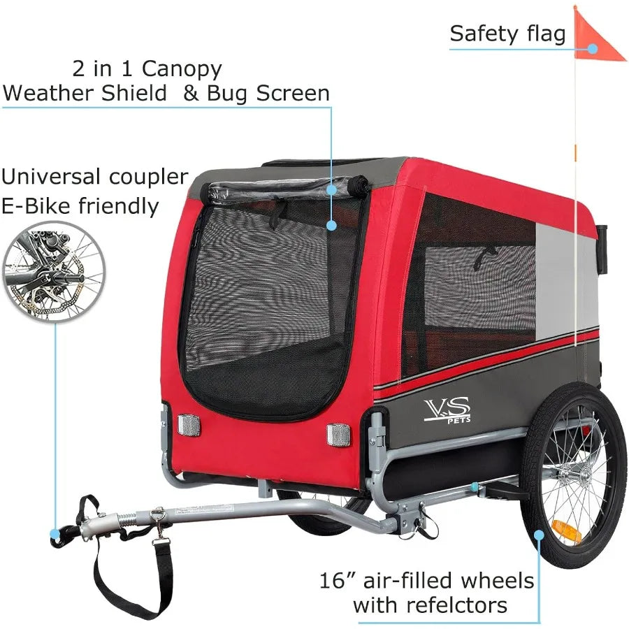 Pets Large Dog Bike Trailer Stroller