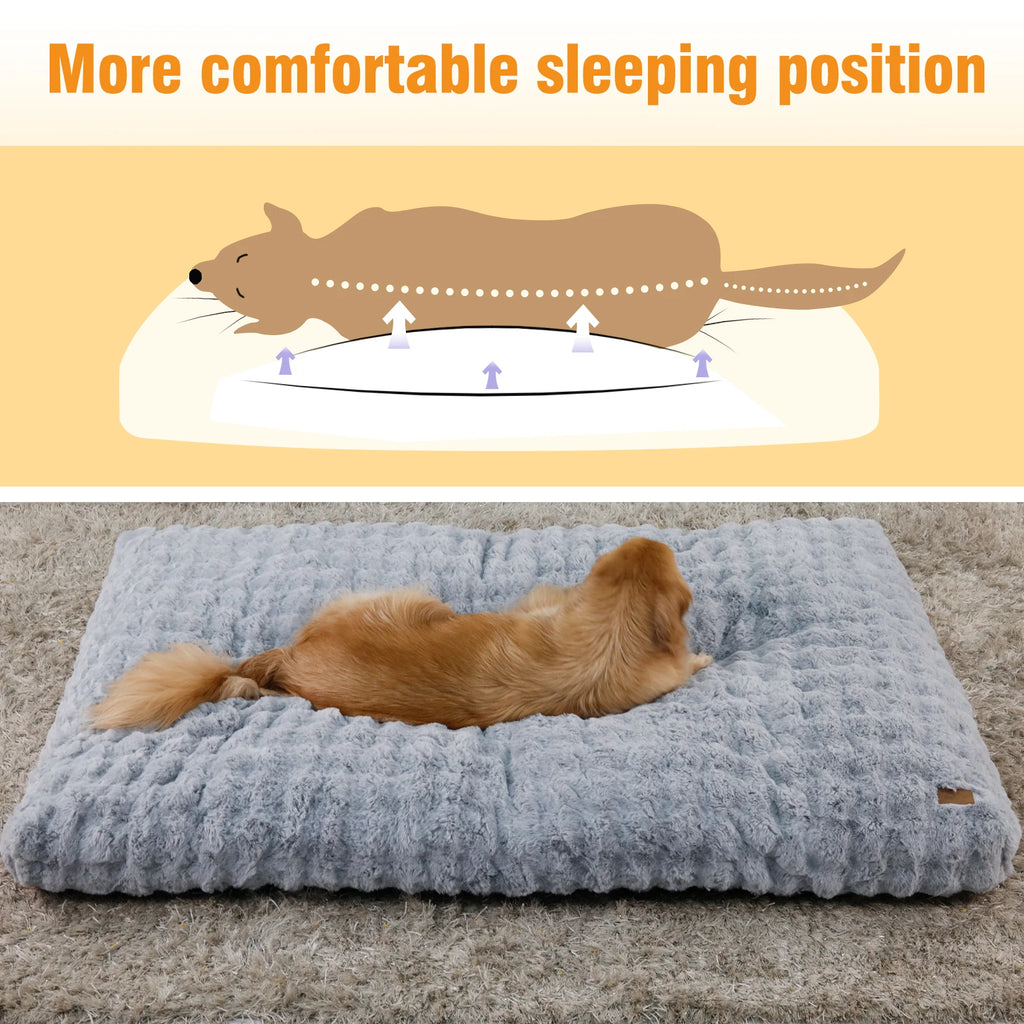Fluffy Dog Crate Bed for Extra Large Dogs,
