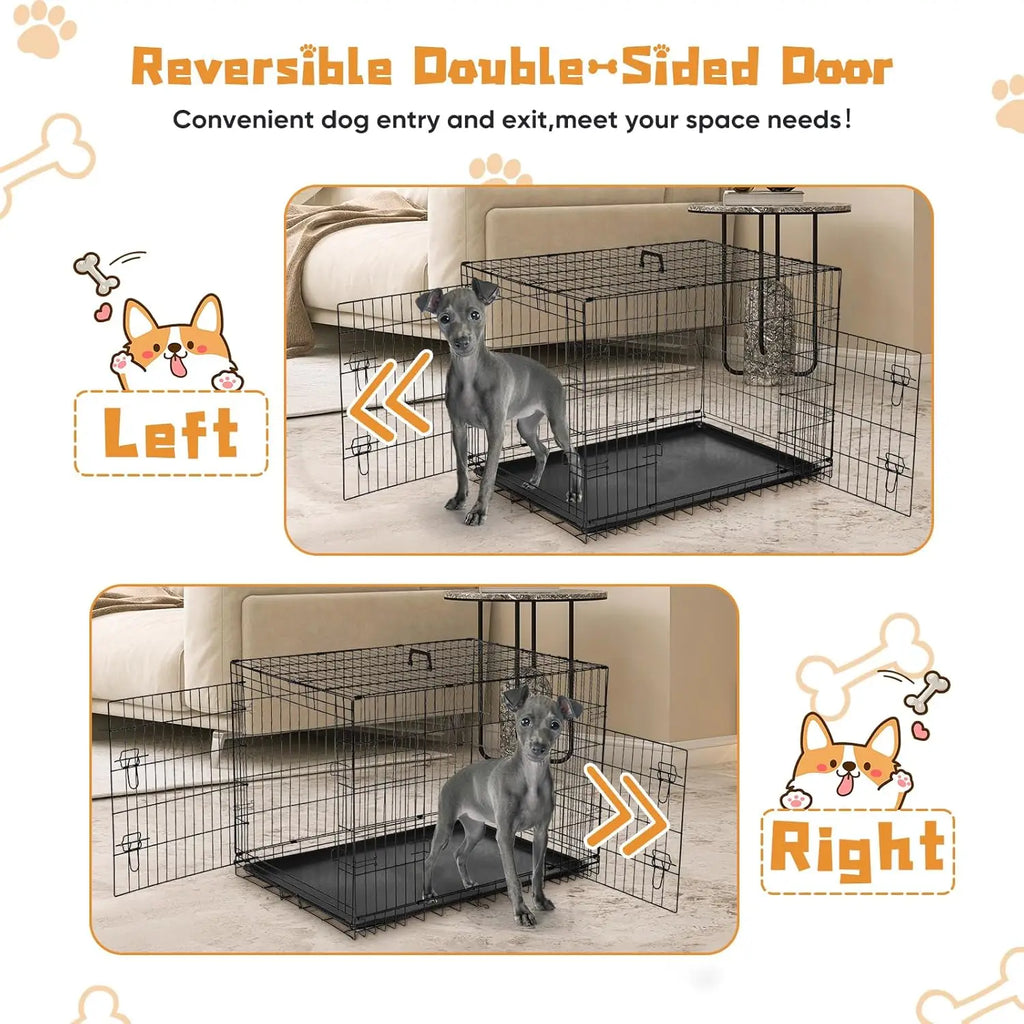 42 Inch Large Double Door Dog Cage