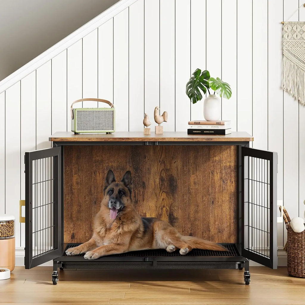 37.4 Inch Wooden Dog Crate
