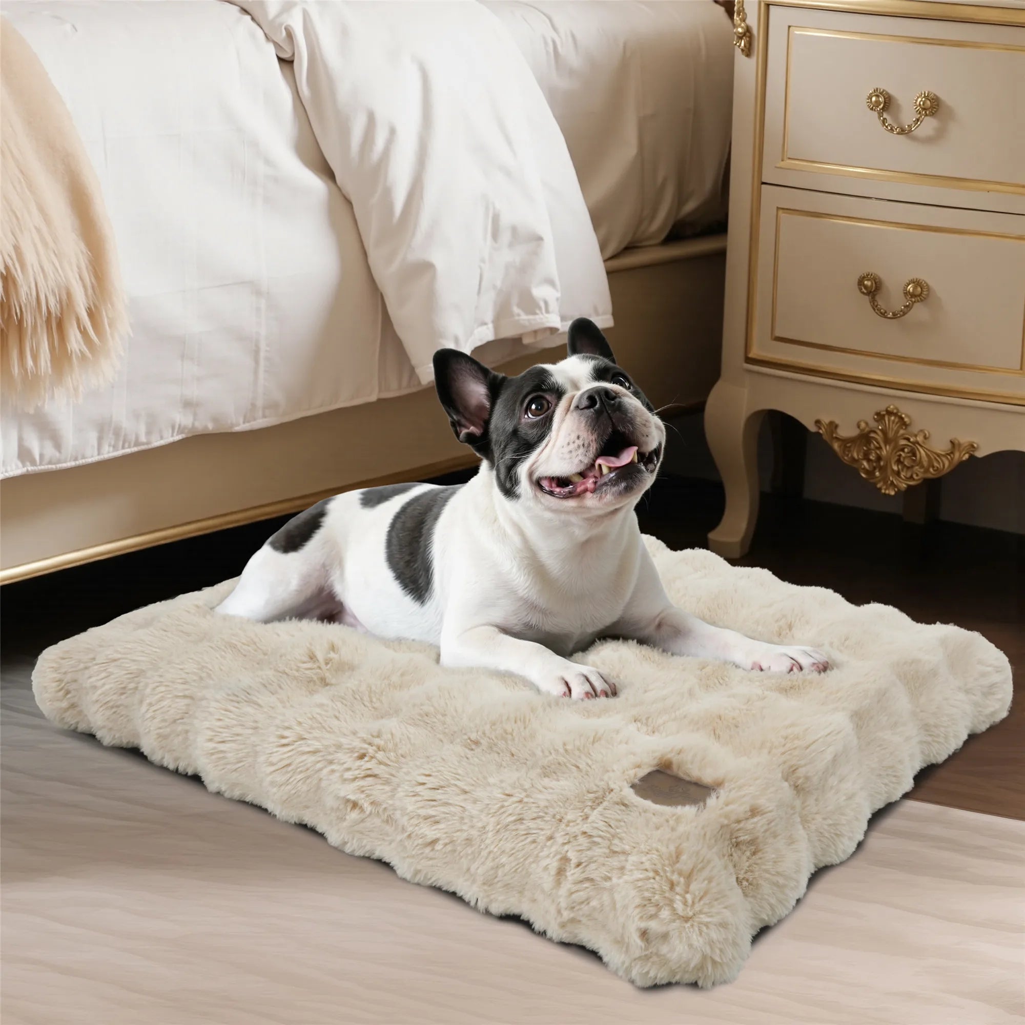 Fluffy Dog Crate Bed for Extra Large Dogs,