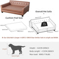 Heavy Duty Pet Sofa Large Raised Dog Bed Cushioned Sofa