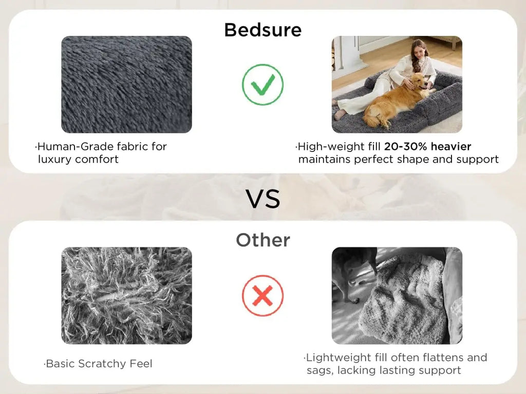 Foldable Human Dog Bed - 2-in-1 Orthopedic Foam, Waterproof,